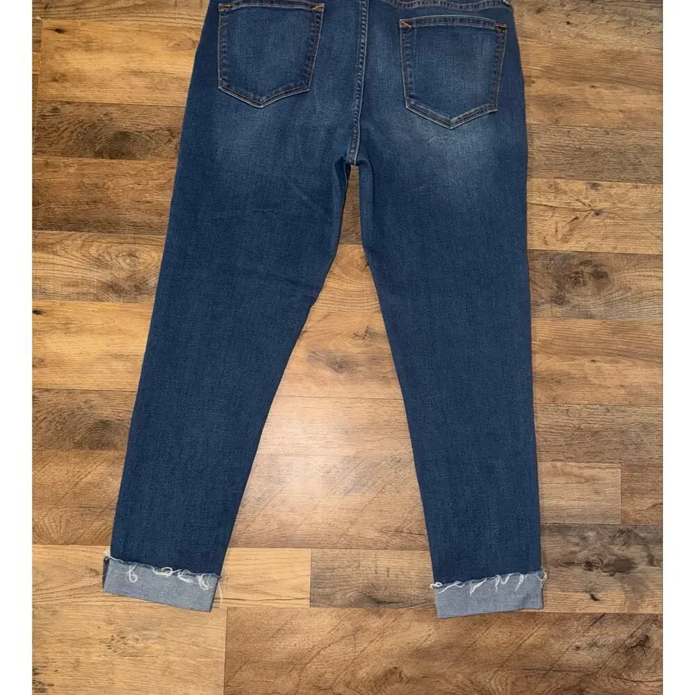 Vigoss women’s Marley skinny cropped mid rise blue jeans